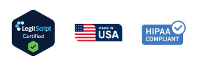 LegitScript Certified, Made in USA, HIPAA Compliant